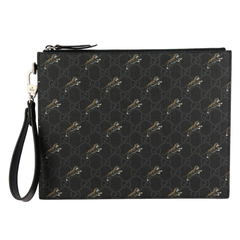 Gucci GG Supreme Tiger Clutch